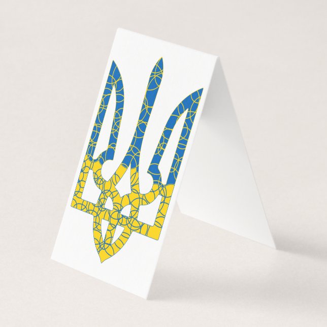 Ukrainische trident texturierte Flagge der Ukraine (Vorderseite)