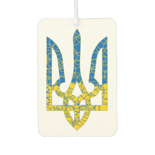 Ukrainische trident texturierte Flagge der Ukraine Autolufterfrischer
