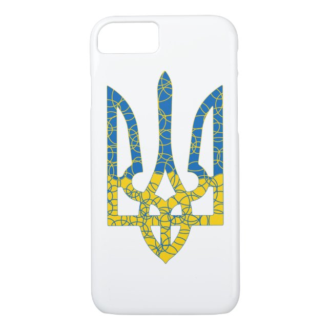 Ukrainische trident texturierte Flagge der Ukraine Case-Mate iPhone Hülle (Rückseite)