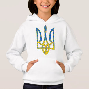 Ukrainische trident texturierte Flagge der Ukraine Hoodie