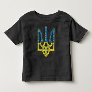 Ukrainische trident texturierte Flagge der Ukraine Kleinkind T-shirt