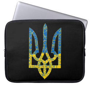 Ukrainische trident texturierte Flagge der Ukraine Laptopschutzhülle