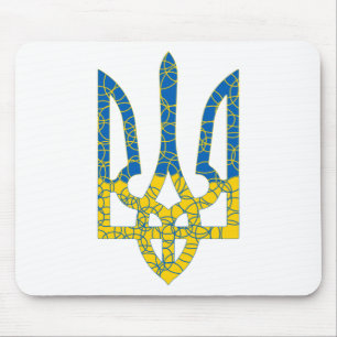 Ukrainische trident texturierte Flagge der Ukraine Mousepad
