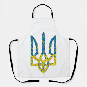 Ukrainische trident texturierte Flagge der Ukraine Schürze