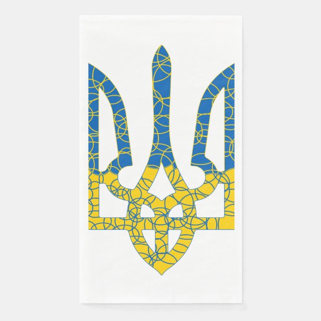 Ukrainische trident texturierte Flagge der Ukraine Serviette (Vorderseite)