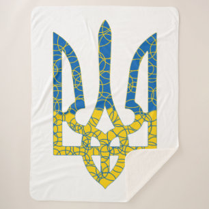 Ukrainische trident texturierte Flagge der Ukraine Sherpadecke