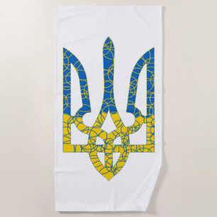 Ukrainische trident texturierte Flagge der Ukraine Strandtuch