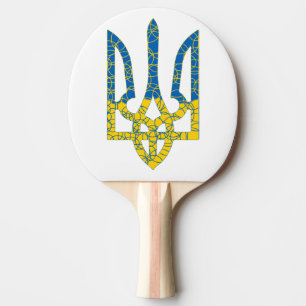 Ukrainische trident texturierte Flagge der Ukraine Tischtennis Schläger