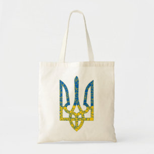 Ukrainische trident texturierte Flagge der Ukraine Tragetasche