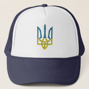 Ukrainische trident texturierte Flagge der Ukraine Truckerkappe