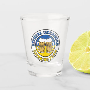 Ukrainische trinkende Team-Flagge von Ukraine Schnapsglas