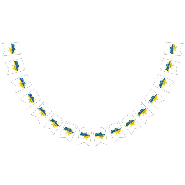 Ukrainische Typografie und Weizenohr auf ukrainisc Wimpelkette (Alle)