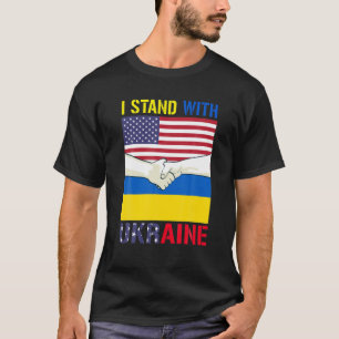 Ukrainische Überlandunterstützung Ukraine Flag mit T-Shirt
