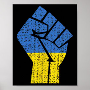Ukrainische Ukraine-Flagge für Männer Frauen Kinde Poster