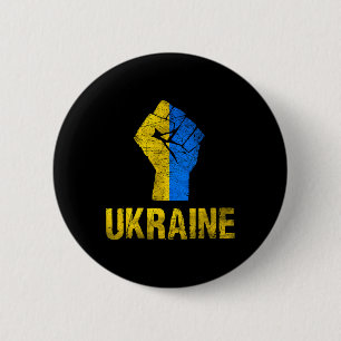 Ukrainische Ukraine-Flagge Vintage Ukraine-Flagge Button