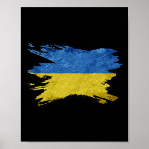 Ukrainische Ukraine-Flagge Vintage-Ukraine-Flagge Poster
