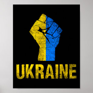 Ukrainische Ukraine-Flagge Vintage-Ukraine-Flagge  Poster