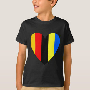 Ukrainische und deutsche Flagge im Herzen der Ukra T-Shirt
