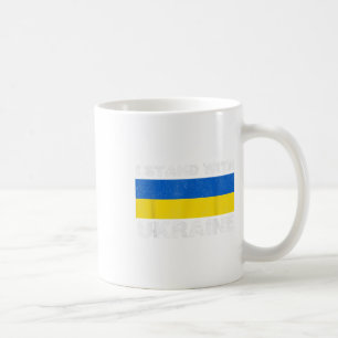 Ukrainische Unterstützung bei der Ukraine Stoppt d Kaffeetasse