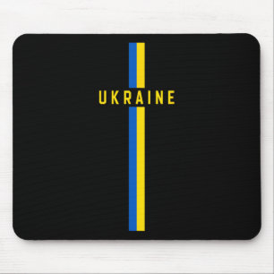 Ukrainische Vertikalflagge mit Text „ukraine“ in G Mousepad
