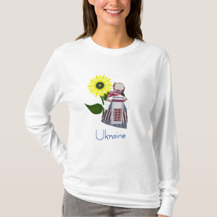 Ukrainische Volkspuppe mit Sonnenblume, Motanka. T-Shirt