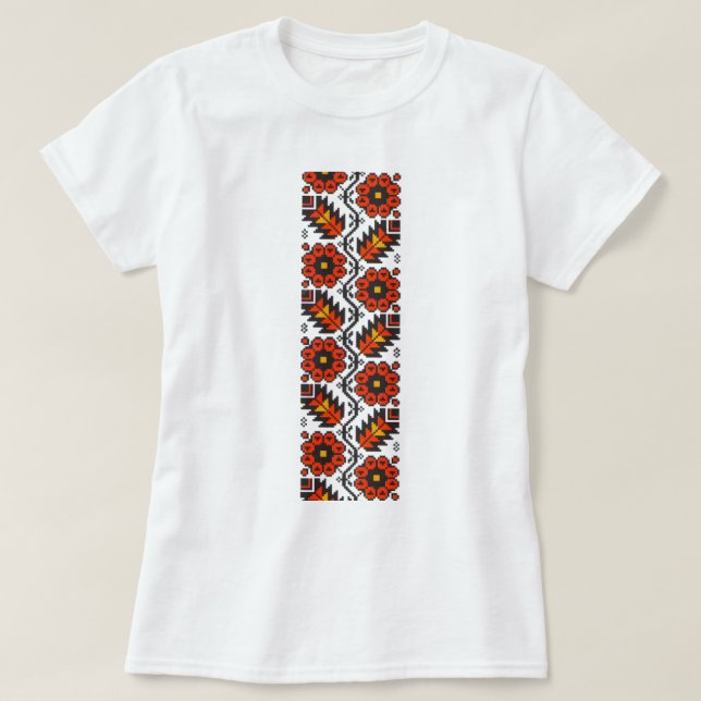 Ukrainische vyshyvanka Art T-Shirt (Design vorne)