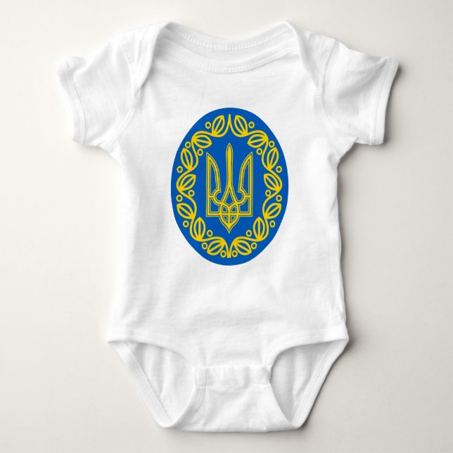 Ukrainische Wappen 2 Baby Strampler (Vorderseite)
