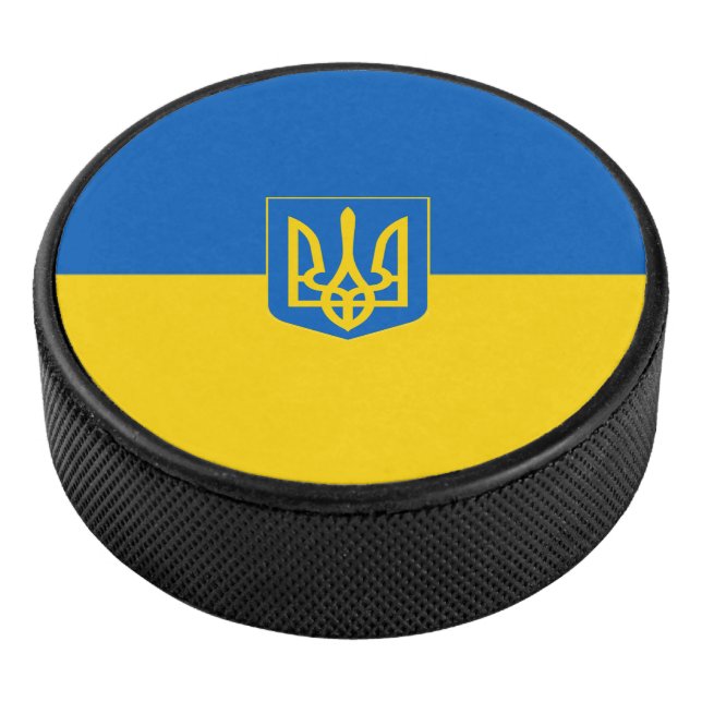 Ukrainische Wappen Eishockey Puck (3/4)