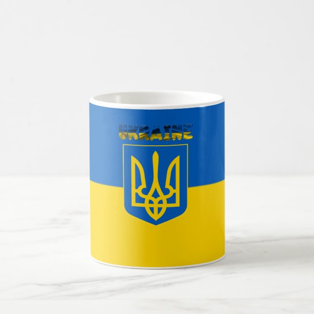 Ukrainische Wappen Kaffeetasse (Mittel)