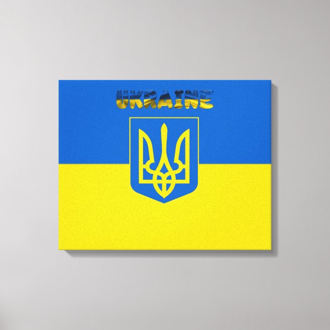 Ukrainische Wappen Leinwanddruck (Vorderseite)