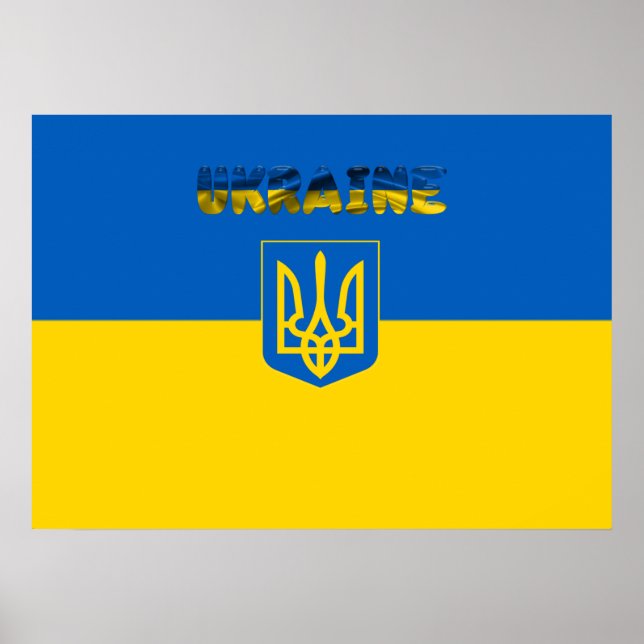 Ukrainische Wappen Poster (Vorne)