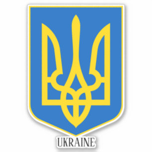 Ukrainische Wappenküste Patriotisch Aufkleber