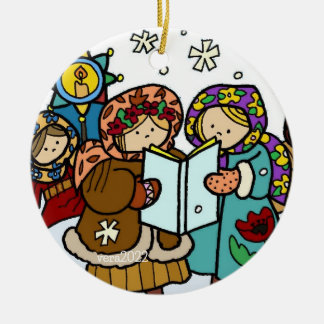 Ukrainische Weihnachtslieder Folk Art Keramik Orn Ornament