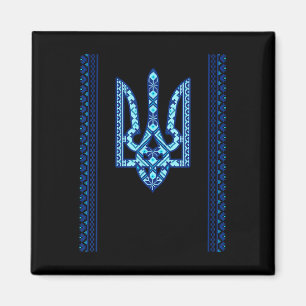 Ukrainische Wyschywanka Tryzub Design National Ukr Magnet