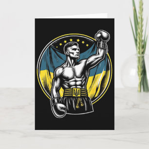 Ukrainischer Boxer Patriotischer Boxkämpfer Ukrain Karte