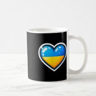 Ukrainischer Bynner Fan Ukraine-Flagge Süßes Herz Kaffeetasse