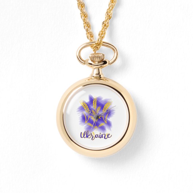 Ukrainischer Dreier aus Weizenohr Armbanduhr (Vorderseite)