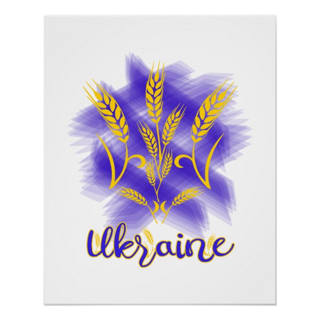 Ukrainischer Dreier aus Weizenohr Poster (Vorderseite)