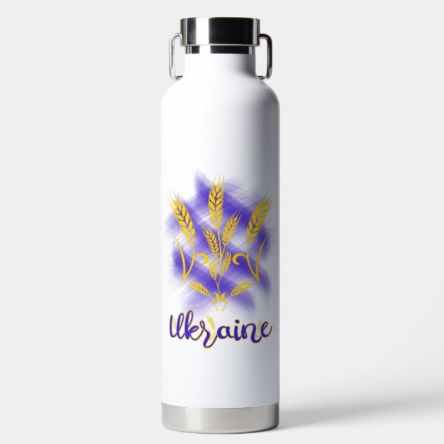 Ukrainischer Dreier aus Weizenohr Trinkflasche (Vorderseite)