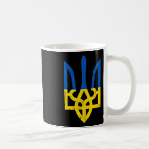 Ukrainischer Dreizack-Symbol - Ukraine-Flagge Unte Kaffeetasse