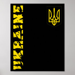 Ukrainischer Dreizack Ukraine-Shirt Tryzub Unterst Poster