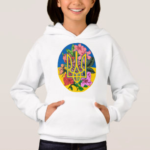 Ukrainischer Dreizack und Flagge der Ukraine mit B Hoodie