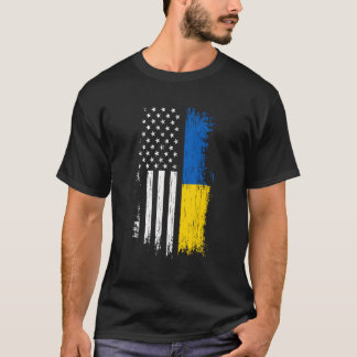 ukrainischer Flaggenstaat Ukraine USA T-Shirt