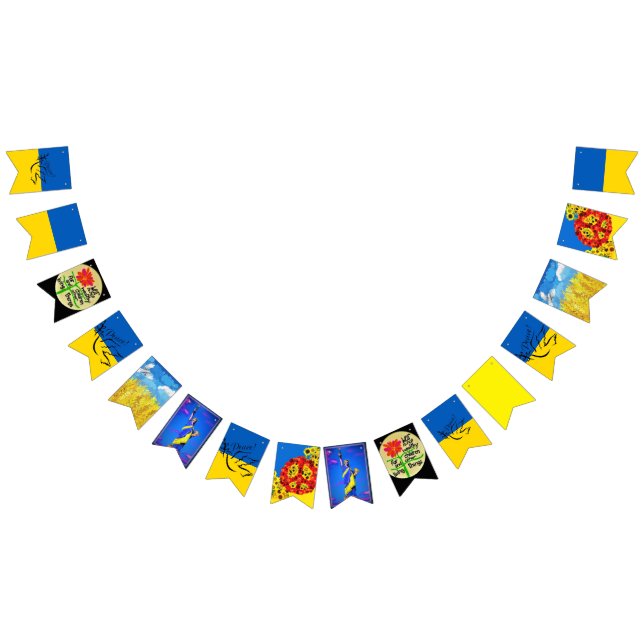 ukrainischer FRIEDEN Wimpelkette (Alle)