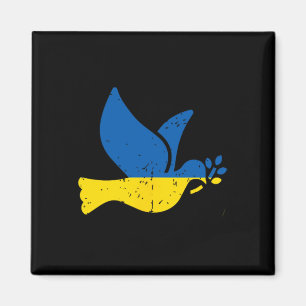 Ukrainischer Friedensvogel - Ukrainische Flagge Bl Magnet
