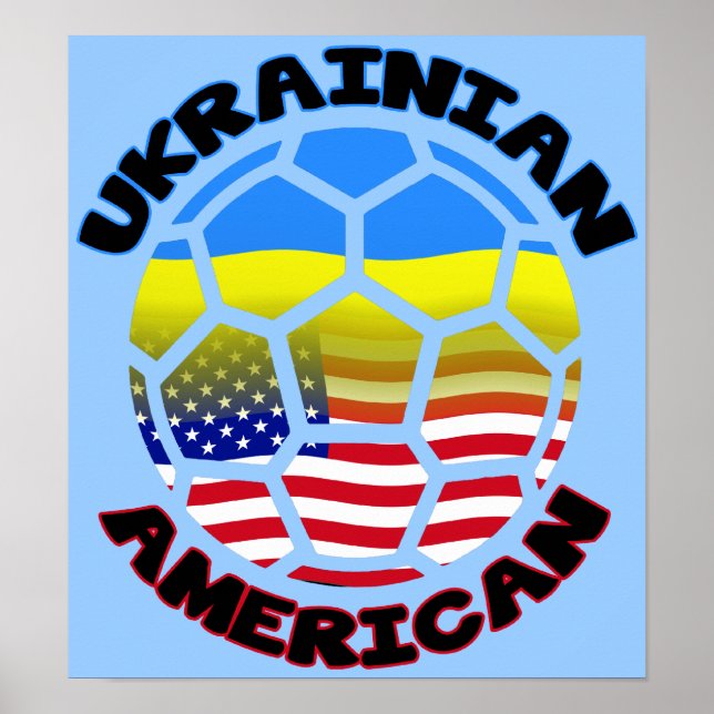 Ukrainischer Fußballposter Poster (Vorne)