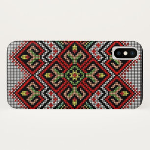 Ukrainischer geometrischer Stickerei iPhone iPhone X Hülle
