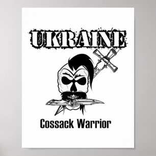 Ukrainischer Kosaken-Krieger - Unterstütze die Ukr Poster