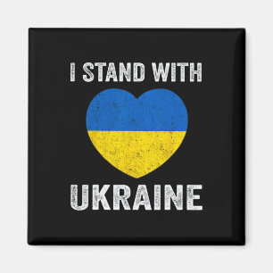 Ukrainischer Liebhaber Ich stehe mit Ukraine Herz  Magnet