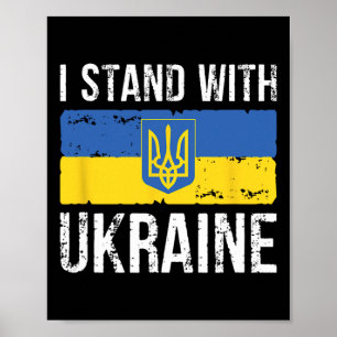 Ukrainischer Liebhaber Ich stehe mit Ukraine Herz  Poster